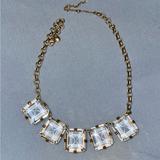 J. Crew Jewelry | J Crew Crystal Statement Necklace | Color: Gold | Size: Os