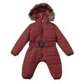 kpoplk Baby Boy Jacket Baby Boys Girls Hooded Puffer Vest Winter Lightweight Sleeveless Bear ears Zipper Up Jacket(Brown)