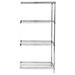 4-Shelf Stainless Steel Wire Shelving Add-On Unit - 18 x 42 x 54 in.
