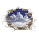 Komar Deco-Sticker | Break Out Clouds | Größe:100 x 70 cm (Breite x Höhe) | Wandtattoo, Wand, Dekoration, Aufkleber, Sticker, Mauerdurchbruch | 17724h