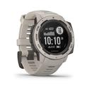 Garmin Instinct – wasserdichte Sport-Smartwatch mit Smartphone Benachrichtigungen und Sport-/Fitnessfunktionen mit GPS, 14 Tage Akkulaufzeit, Hellgrau (Generalüberholt)