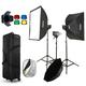 Godox MS300 Studio Strobe 300Ws GN58 5600K Bowens Mount Monolight, Built-in Godox 2.4G Wireless System,Light Stand,Softbox,Carrying Case,3PCS KIT(220V)