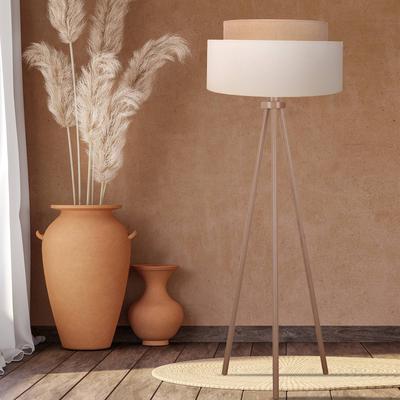 Stehlampe Boho Duolla, Holz hell, für Schlafzimmer, Holz, Stehlampe Image