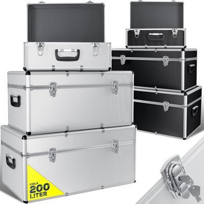 3er set Alu Boxen Alubox Alukiste Transportbox Werkzeugkiste Lagerbox silber - Masko Image