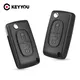 KEYYOU – coque de clé télécommande pliable à 2 boutons 20 pièces/lot pour citroën C2 C3 C4 C5 C6