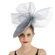 Chapeaux de mariage Royal pour femmes robe de Cocktail en gaze de lin fascinateur gris Festival