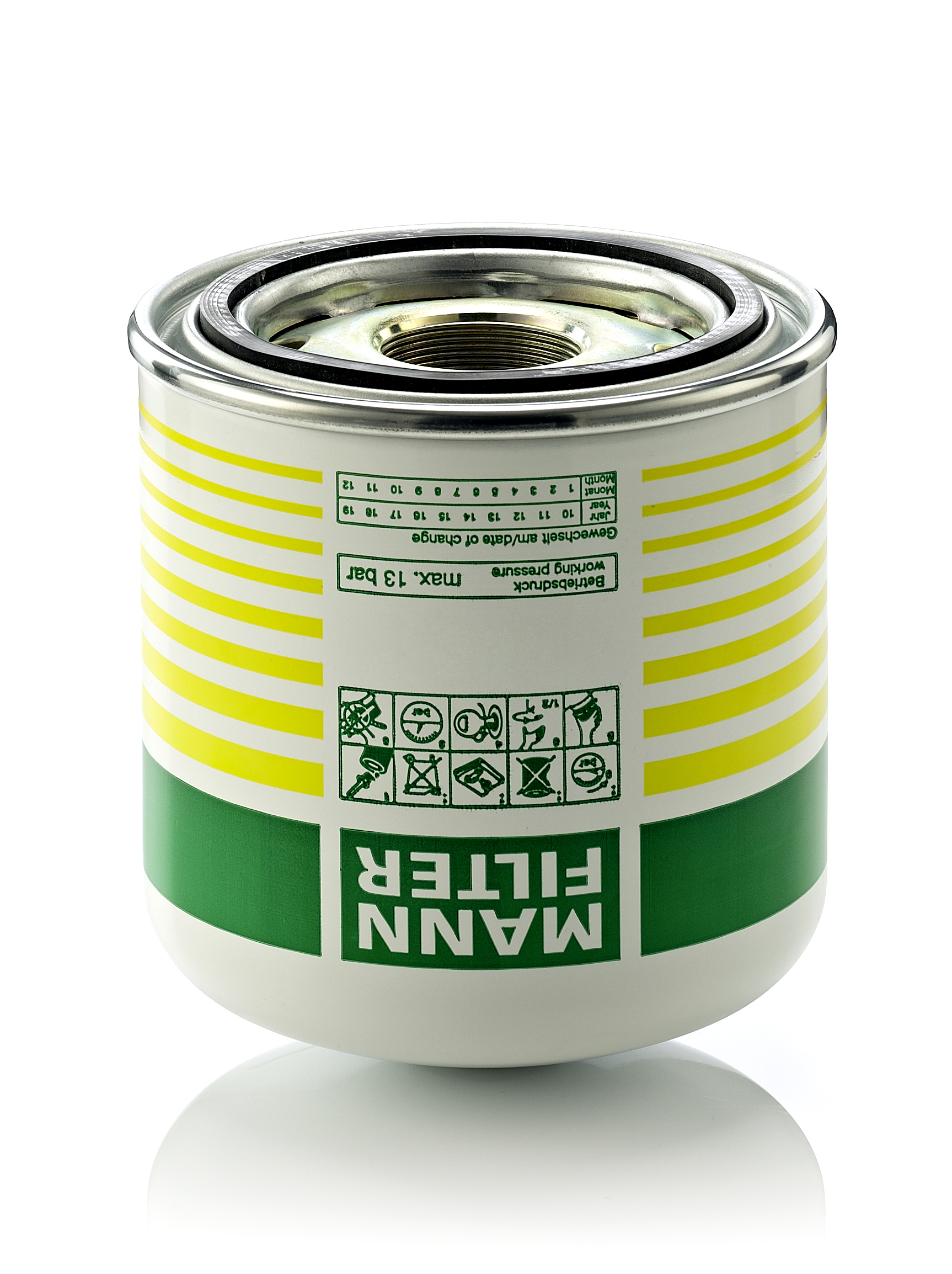 MANN-FILTER Lufttrocknerpatrone, Druckluftanlage TB 1364 x Universal mit Dichtung 136mm für DAF 1391510 1439553 2142288 Image