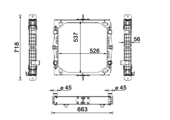MAHLE Kühler, Motorkühlung Universal für DAF 1403273 1407721R 1403273R CR 114 000S Image
