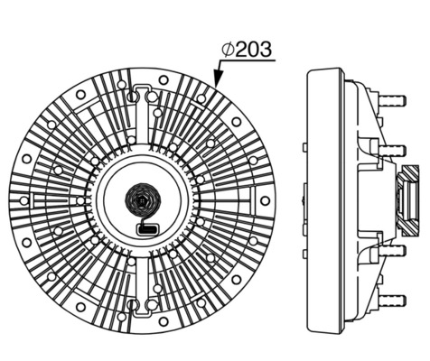 MAHLE Kupplung, Kühlerlüfter BEHR HELLA SERVICE *** PREMIUM LINE Universal Ø203mm 203mm CFC 249 000P Image