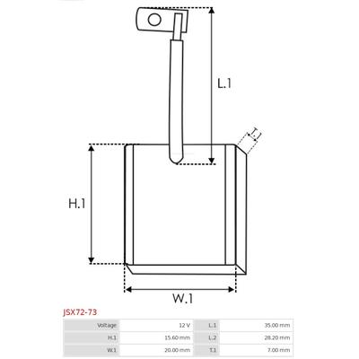 AS-PL Kohlebürste, Starter Universal 12V JSX72-73 Image