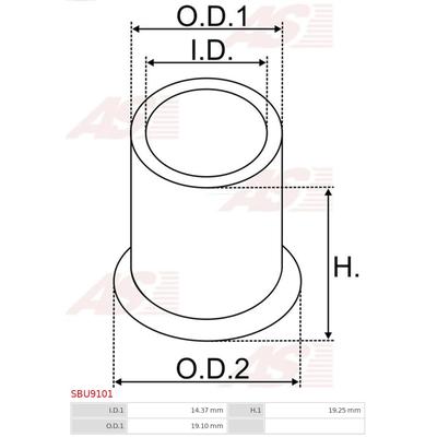 AS-PL Buchse, Starterwelle Universal SBU9101 Image