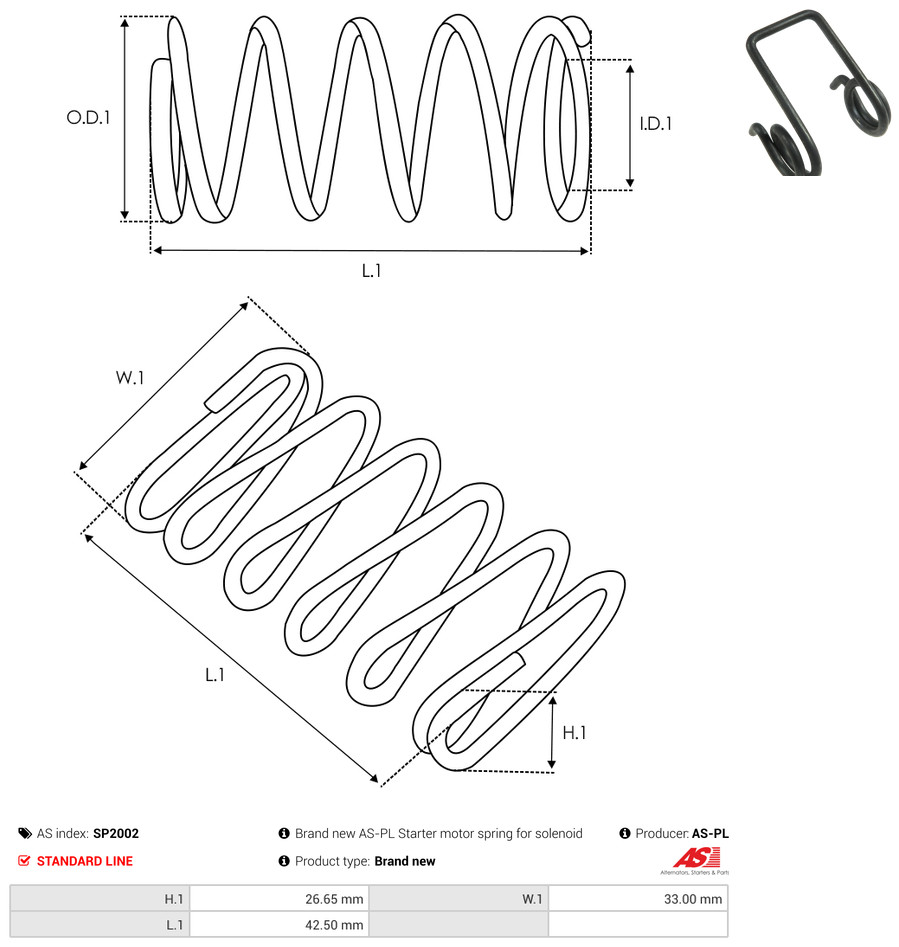 AS-PL Reparatursatz, Starter Universal SP2002 Image