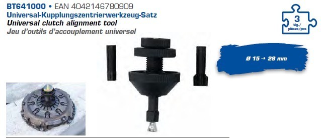 Brilliant Tools Universal-Kupplungszentrierwerkzeug-Satz, 3-tlg. Zentrierwerkzeugsatz, Kupplung,Zentrierwerkzeug, Kupplungsscheibe BT641000 Image