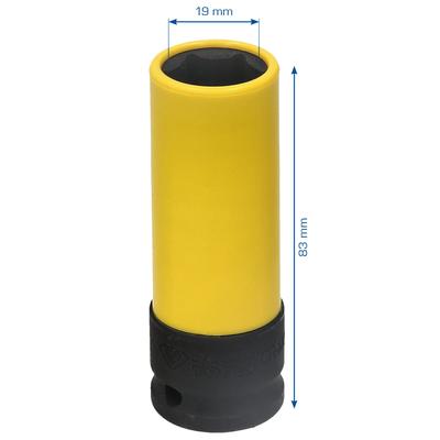 Brilliant Tools 1/2' Alu-Felgen-Kraft-Stecknuss, 19 mm Felgen-Demontagewerkzeug,Kraft-Stecknuss BT691007 Image