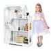 Gymax 3-Tier Wooden Dollhouse Bookcase Children's Bookshelf in Kid's
