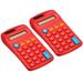 Uxcell Small Pocket Calculator Home Office Handheld Calculators 8 Digit Display Red 2 Pack