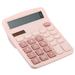 Uxcell Desk Calculator 12 Digits Large LCD Display Home Office Electronic Calculator Pink 2 Pack