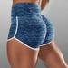 Women Basic Slip Bike Shorts Compression Workout Leggings Yoga Shorts Capris Yoga Shorts Blue M