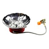 Etereauty Portable Outdoor Backpacking Camping Stove Foldable Camp Stove Burner (with Connection Tube)