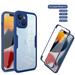 Jiahe Cover Compatible with iPhone 14 Built with PET Screen Protection Full Body Shockproof Dual-layer Protective Soft Silicone Bumper Cover Blue