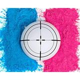 Gender Reveal White Target Ball | Pink & Blue Kit | Powder 6 Inch Shooting Ball | Gender Reveal Party Ideas | Ultimate Party Supplies