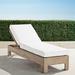 St. Kitts Chaise Lounge in Weathered Teak with Cushions - Salta Palm Cobalt, Standard - Frontgate