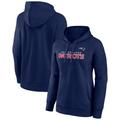 Women's Fanatics Branded Navy New England Patriots Iconic Cotton Fleece Checklist Pullover Hoodie