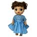 Doll Clothes Superstore Blue Party Dress Fits 14 Inch Baby Alive And Little Baby Dolls