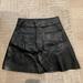 Zara Skirts | Faux Leather Mini Skirt From Zara | Color: Black | Size: S