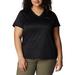 Columbia Tops | Columbia Women's Hike Ss V Neck Black Size 1xl | Color: Black | Size: 1x