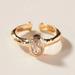 Anthropologie Jewelry | Nwt ~ Anthropologie Gina Cubic Zirconia Ring Size 7 | Color: Gold | Size: 7