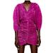 Zara Dresses | Nwt Zara Draped Plisse Mini Dress Pink Purple Size S | Color: Purple | Size: S