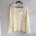 Free People Tops | Free People Knit Sweater, Off White, Large | Color: White | Size: L