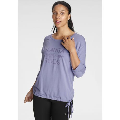 3/4-Arm-Shirt KANGAROOS Gr. 48/50, lila (lavendel) Damen Shirts Jersey
