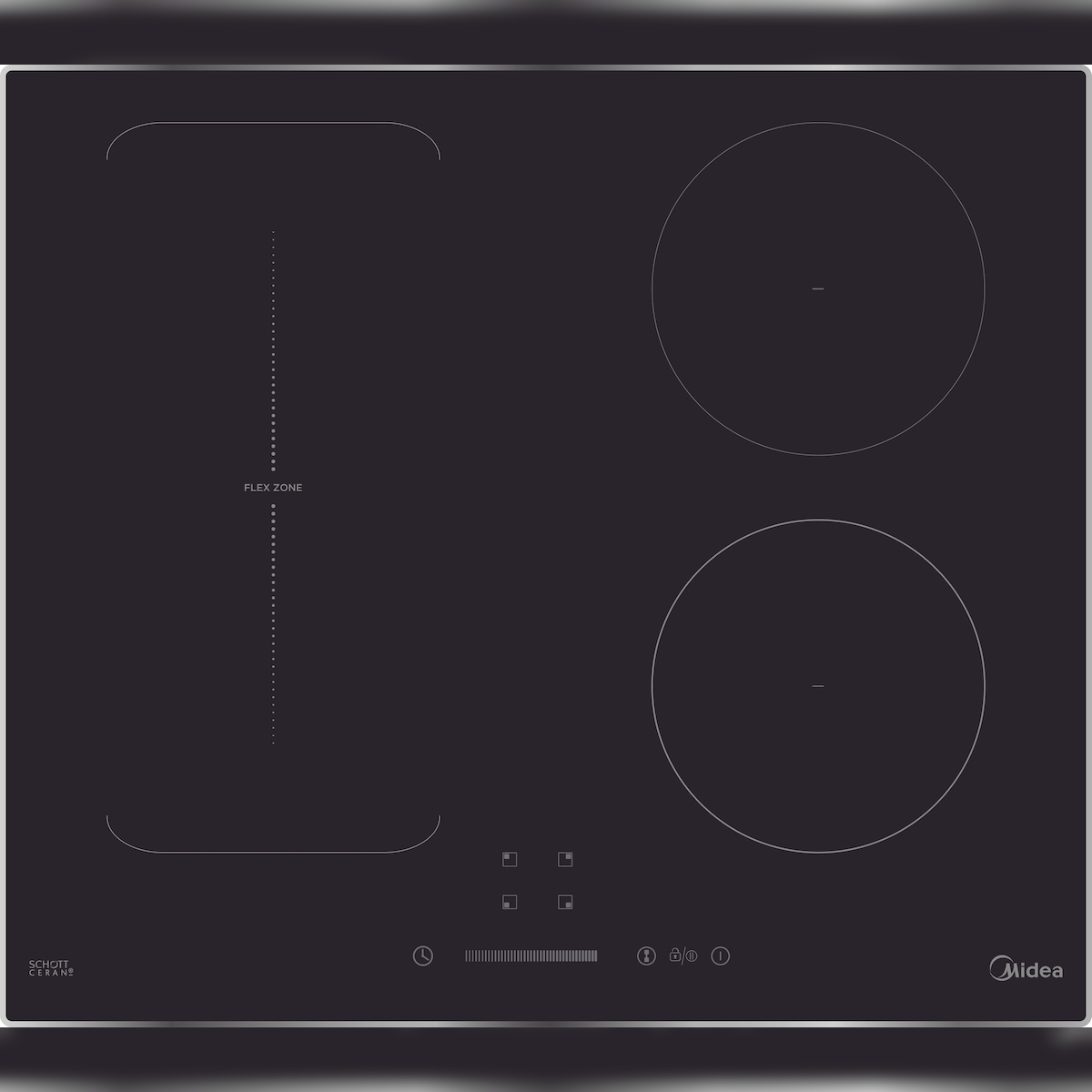 Midea Induktionskochfeld mit FlexZone KI500IX schwarz Image