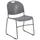 Flash Furniture Modern Gray Plastic/Black Frame Plastic Accent Chair | 812581018615