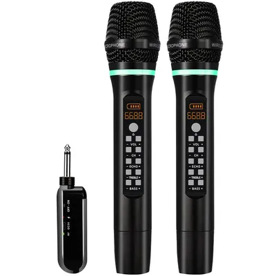Microphone karaoké professionnel sans fil UHF statique studio maison fête chant haut-parleur