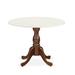 East West Furniture Dublin Drop Leaf Acacia Solid Wood Pedestal Dining Table Wood in White | 30 H in | Wayfair DST-LMA-TP