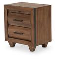 Brooklyn Walk Nightstand Wood in Black/Brown Michael Amini / Kathy Ireland Home Designs | 26 H x 24.75 W x 17.75 D in | Wayfair KI-BRKW040-408N