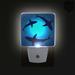 menggutong Auto Sensor LED Dusk to Dawn Night Light Plastic in Black/Blue | 4.5 H x 3 W x 1.4 D in | Wayfair 211OAM695DJE3210R