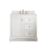 Alcott Hill® Kewstoke 37" Single Bathroom Vanity Set Quartz Top, Wood in White | 39.5 H x 35.81 W x 23.5 D in | Wayfair