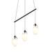 SONNEMAN Liquid 9 - Light Cluster Geometric Pendant Glass in White/Black | 11.5 H x 51 W x 51 D in | Wayfair 2973.25W