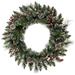 Andover Mills™ Artificial Snow Tipped Pine Wreath Traditional Faux in Green | 24 H x 24 W x 3 D in | Wayfair F1F4E8BDFE1B428AA3743693CD7C76D8