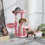 Tucker Murphy Pet™ 33" Cat Tree Rope/Cardboard/Manufactured Wood in Pink/White | 33 H x 18 W x 18 D in | Wayfair DA40A5AF7DA2411084E08E88FA583909