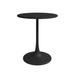 Ivy Bronx Brogel Bistro 24" Round Steel Dining Table & Pedestal Base for Indoors or Outdoors Metal in Black | 30 H x 24 W x 24 D in | Wayfair