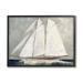 Breakwater Bay Nautical Sailboat Dark Ocean Water by Sally Swatland - Painting on Wood in Brown/Gray | 24 H x 30 W x 1.5 D in | Wayfair