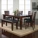 Red Barrel Studio® Extendable Dining Set Wood/Upholstered in Brown | Wayfair 06DFFB33AD3F4A03ABAE916F6DBF7AC4
