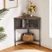Trent Austin Design® Iron 2 - Door Corner Accent Cabinet Wood/Metal in Brown, Size 29.2 H x 19.92 W x 19.92 D in | Wayfair