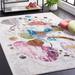 Blue/Gray 90 x 61 x 0.24 in Indoor Area Rug - Latitude Run® Machine Made Power Loom Polypropylene Area Rug in Gray/Pink/Blue Polypropylene | Wayfair