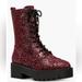 Michael Kors Shoes | Michael Kors Bryce Lug Sole Platform Combat Boot Nwt | Color: Red | Size: 8